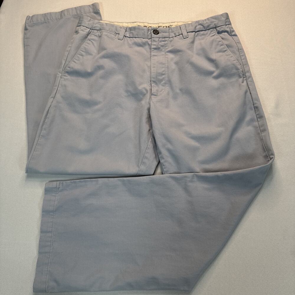 Dockers Pants Mens 36x30 Light Blue D3 Classic Fit Cotton Chino Flat Front